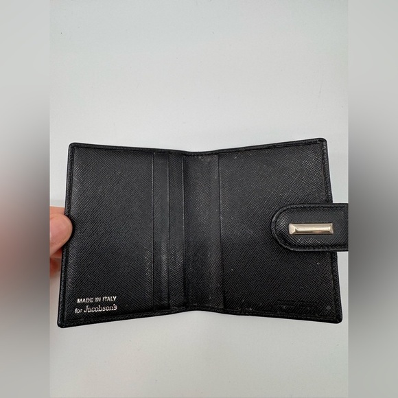 Jacobson’s Black Leather Card Holder Italy - Picture 2 of 4